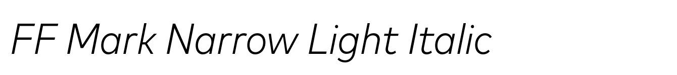 FF Mark Narrow Light Italic
